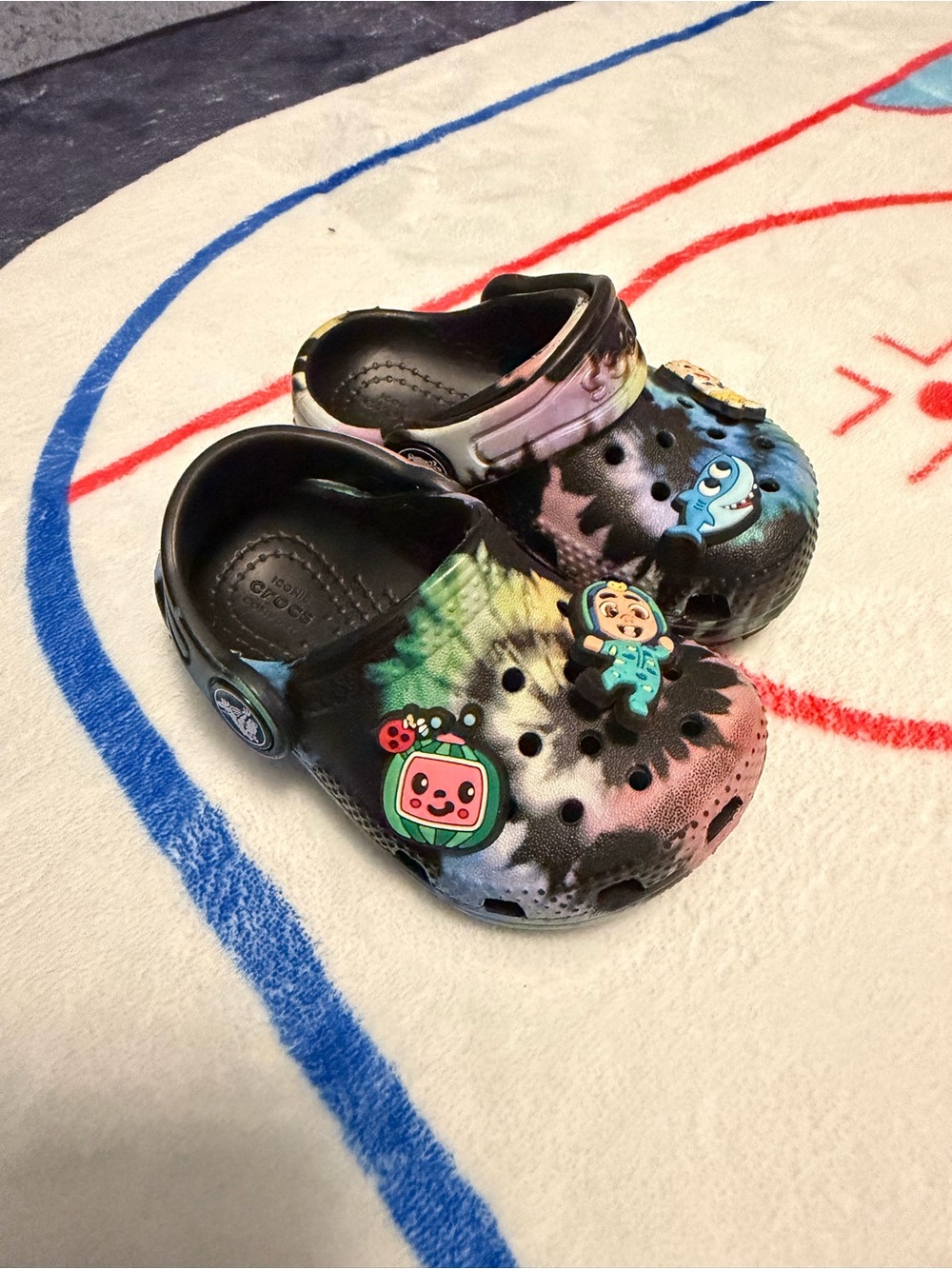 4c Crocs with cocomelon charms